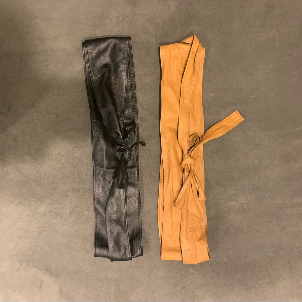Bundle of Leather Wrap Belts